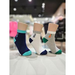 [휠라 키즈]MARIO세로 리니어 3번들 중목 양말 FK3SCE6370X NAY