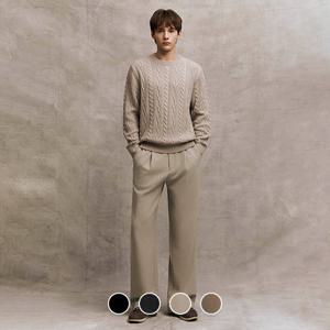 [지오다노/본사] 114919 기모 와이드 밴딩 슬랙스