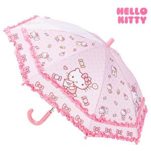 산리오 헬로키티 디저트 이중프릴 40 우산-연핑크