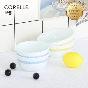 코렐 미니멀체크 한국형 공기&대접 4P 세트