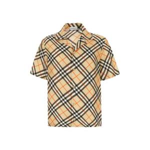 버버리 반팔 셔츠 8091202 B9368 SAND IP CHECK