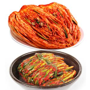 Fresh 봉화청량산 국내산 배추 포기 혼합세트 (포기 5kg / 고춧가루만 중국산 + 파김치 1kg)