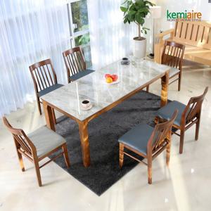 케미에르 브레스트 6인 통세라믹 원목식탁SET(의자형) KHD-956S