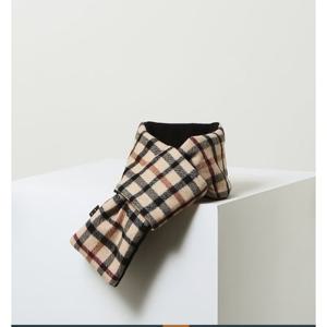 [닥스] 남성 브라운 체크 울 머플러 DBMU4F961W2