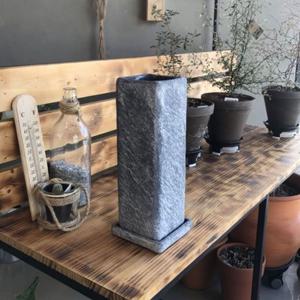 빈티지 시멘트 화분 긴정사각 10x10x30cm