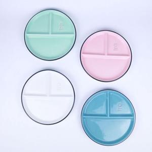 온나 스마일 원형 디저트 나눔접시 예쁜그릇