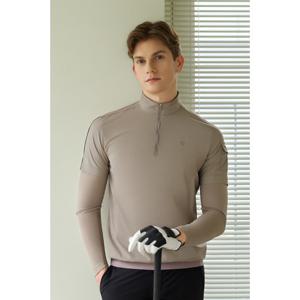 [엘르골프]25년 여름 남성 소매 냉감 반집업 목크넥 티셔츠[6L35451]