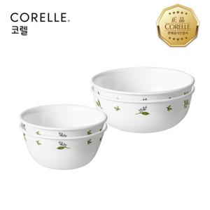 코렐 팬시스티치 한국형 공기&대접 4P 세트