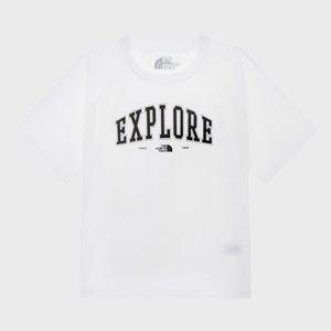 [노스페이스] 키즈 게임온 반팔 라운드 티 NT7UR15T_WHT