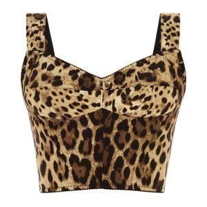 돌체앤가바나 레오파드 프린트 와이드 스트랩 탑 F7W98TFSADD H