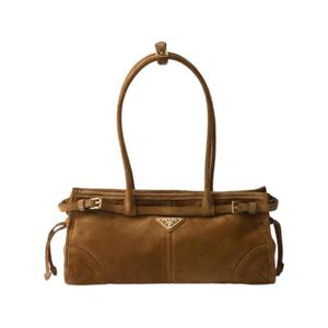 프라다 보니 미디움 스웨이드 핸드백 시나몬 1BA426-2C4S-F0401