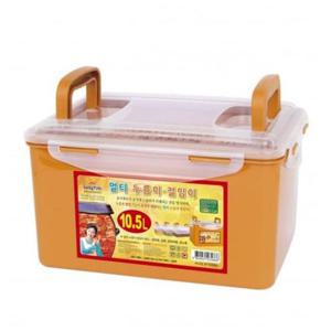 황토 밀폐용기 김치통 멀티 냉장고 용기 반찬통 10.5L