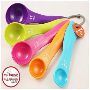 (미스터베이쿡 컬러 계량스푼 5종세트) 계량스푼