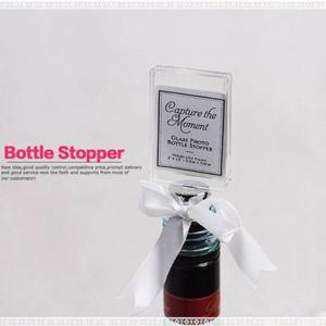 웨딩데이 크리스탈 사각 커플 와인스토퍼 1개