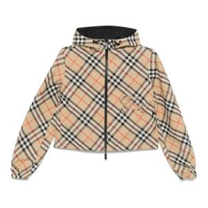버버리 주니어 라이트웨이트 후드 체크 윈드브레이커 8104107 B