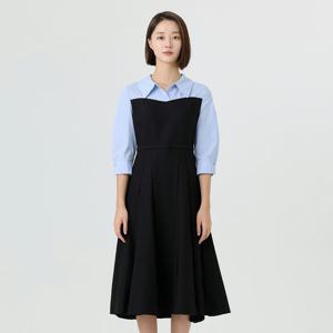 [린(의류)]로시나 배색 원피스 (LCOPOE0400)