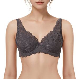 [바바라(언더웨어)]레이스 모스그레이 와이어 홑겹브라 ABR4240MGRY-SW