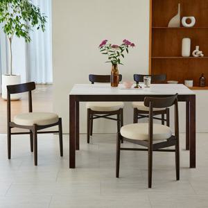 베스트리빙 앨빈 로나 4인 세라믹 식탁세트 1200 (의자형)