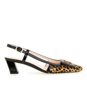 로저비비에 레오파드 블록 힐 슬링백 펌프스 RVW00640760UR U0T