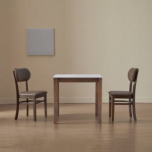 베스트리빙 앨빈 월넛 토니 800 2인 세라믹 식탁세트