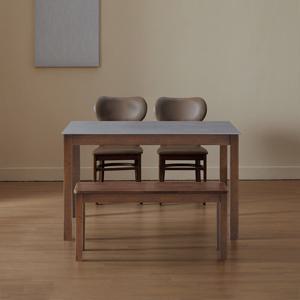 베스트리빙 앨빈 월넛 토니 1200 4인 세라믹 식탁세트(벤치형)