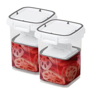 스카이락 장아찌용기 1000ml 2개세트 (정3호누름판)