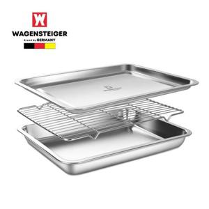 바겐슈타이거 사각트레이세트 NO.04 (39.5X29.5X5) 스텐 사각트레이 트레이