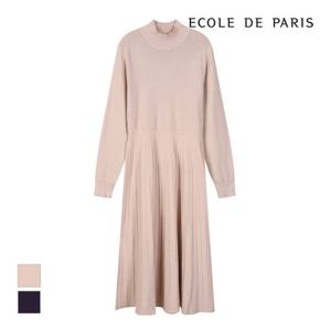 [에꼴드파리] 반목넥 플리츠 니트원피스_PB2YKOC031Z