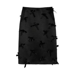 질샌더 보우 장식 미디 스커트 J03MA0270J75001