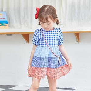 [게스키즈]체크 캉캉 원피스 (G34DAO020-T)