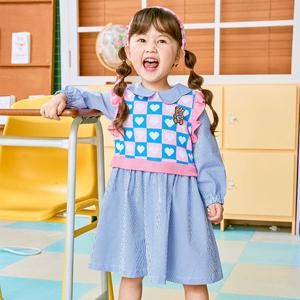 [게스키즈]니트 베스트 레이어드 원피스 (G42DAO020-T)