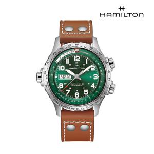 [해밀턴][공식] 해밀턴 카키 에비에이션 X-WIND 오토매틱 그린다이얼 45mm H77735560