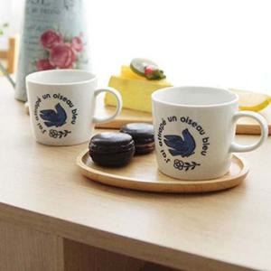 귀여운 파랑새가 프린팅된 일본산 버드 머그컵 1P