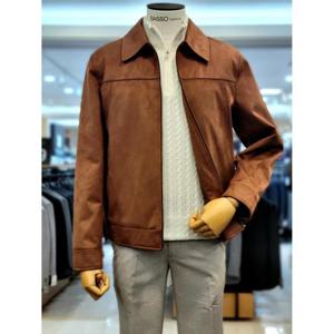 바쏘옴므 세이브존03 바쏘옴므 남자 간절기 비건 레더 트러커 점퍼 WSAFY3GU37A