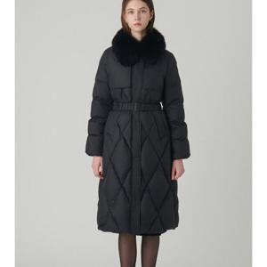 [샤틴]폭스퍼 탈,착 벨티드 구스다운 롱패딩S244M853A_JK