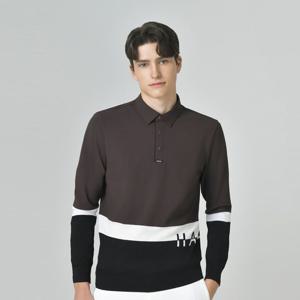 [헤지스골프][BEST]남성 니트 하이브리드 블루종 티셔츠(HUTS5C615W3)