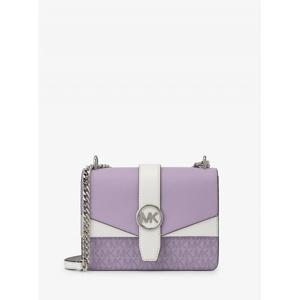 마이클코어스 그리니치 컬러 블록 플랩 크로스 바디 스몰 - MK 시그니처 35S5SGRC1B2139 라이트 쿼츠