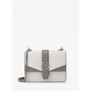 마이클코어스 그리니치 컬러 블록 플랩 크로스 바디 스몰 - MK 시그니처 35S5SGRC1B1999 옵틱 화이트