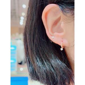 미니골드 14K 데일리 로렛 원터치 링귀걸이(9.5mm) MEM22045