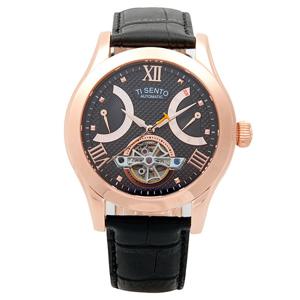[마션틴트(잡화)][티센토] 본사 정품 오토매틱 남성 가죽시계 TS50091BROBK
