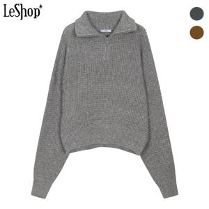 [르샵]오픈 지퍼 카라 짜임 니트 (BOAKP033A)