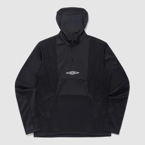 엄브로긴팔티 KQF UP421SFSO2-BLK WARM+ 패딩 믹스 풋볼 기모 하프 집업 / BLACK