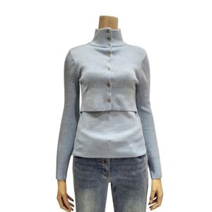 [반에이크]레이어드 골지 넥업 니트 (VB5ZKTM330Z)