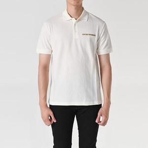 알마니 엠포리오 레이싱 PK 반팔티셔츠 아이보리 3L1F8P 1JX5Z F119