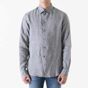 알마니 엠포리오 남성 린넨셔츠 차콜 D41SM0 D10F9 611
