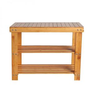 수납벤치 2단 대나무 사각 스툴선반 수납정리 소품정리대 조립식선반