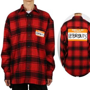 베트멍 UE54SH420R RED CHECK 네임택 체크 셔츠