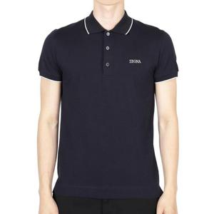 에르메네질도제냐 남성 로고 PK 반팔(네이비) E7358A5 B746 B09