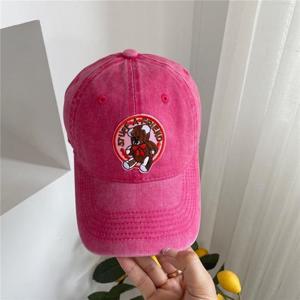 곰돌이 테디베어 모자 야구모자 y2k 비비드 볼캡 커플 무지 남녀 공용 레터링 키치한 자수