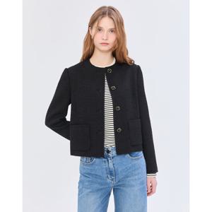 질스튜어트 뉴욕 여성 25SS 블랙 포켓 울혼방 트위드자켓 WJJA5B900BK